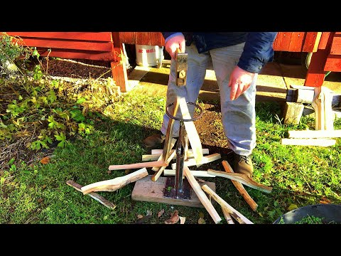 Видео: Обнаружил ошибку и упростил конструкцию! Дровокол-щепокол №3 из старого топора и металлолома