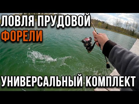 Видео: Ловля прудовой форели. Универсальный комплект.