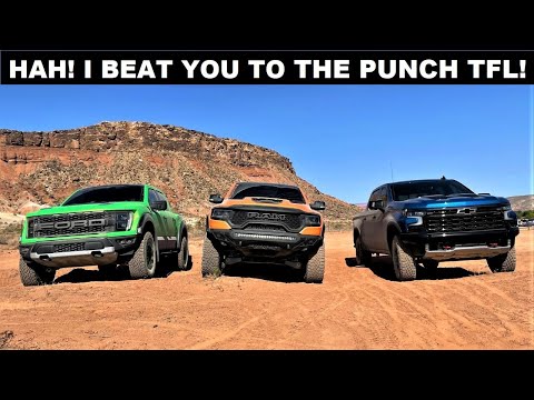 Видео: Обзор внедорожников 2022 Chevy Silverado ZR2, Ford Raptor и Ram TRX: ZR2 ползает лучше, не так ли?