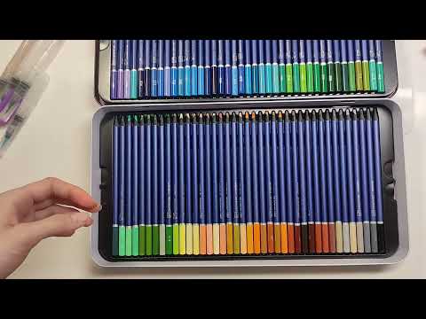 Видео: ОТВР@ТИТЕЛЬНЫЕ акварельные карандаши brauberg premiere 120 цветов в металлическом кейсе.