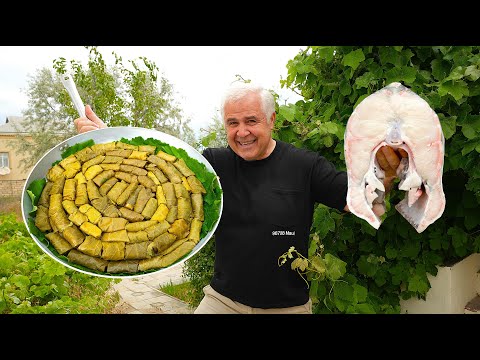 Видео: ВИНОГРАДНАЯ ДОЛМА из БЕЛУГИ. ENG SUB