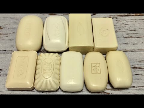 Видео: ASMR Soap/ cutting dry white soap/ резка сухого белого мыла