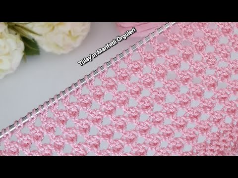 Видео: Элегантная двухспальная модель для вязания мерсеризованной нитью