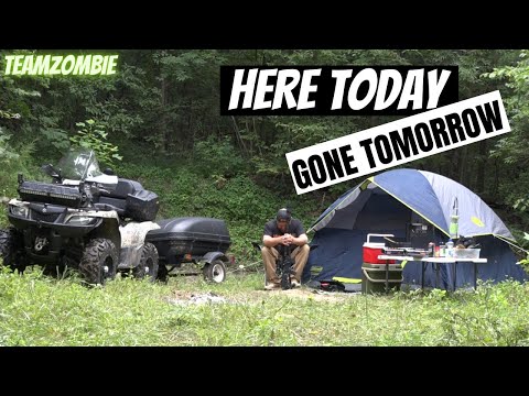 Видео: Одиночный поход на квадроцикле по суше в жаркой палатке с маленьким прицепом. У меня есть сообщен...