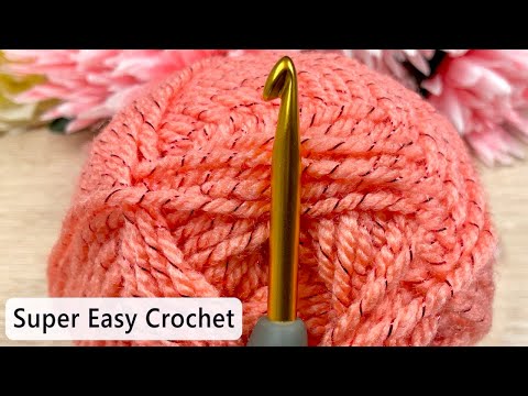 Видео: Посмотрите, как это красиво! Этот узор крючком уникален и очень прост - вязка крючком для пледа