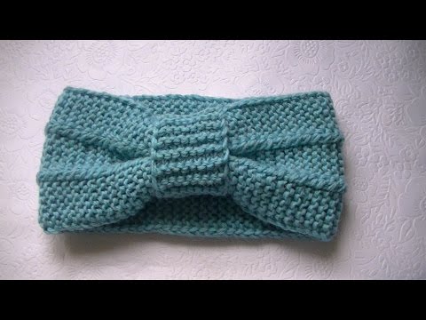 Видео: Вязание повязки на голову спицами.