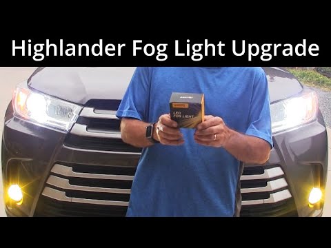 Видео: Замена ламп в противотуманных фарах Toyota Highlander на светодиоды