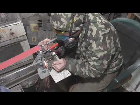 Видео: работа над ножом спуски , сталька х 12 мф , рукоять кап ивы