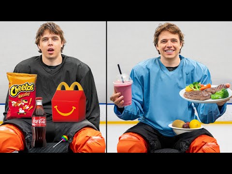 Видео: Вредная еда против здоровой пищи перед игрой