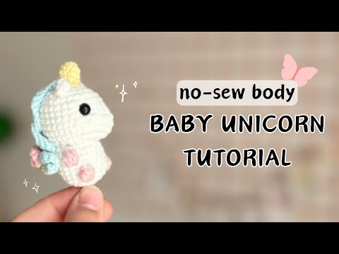 Видео: Простое вязание крючком единорога амигуруми | Как связать Единорога крючком - Брелок