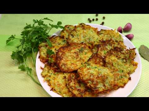 Видео: Нежные оладьи из кабачков и картофеля. Самое летнее блюдо. Драники из картошки и кабачков.