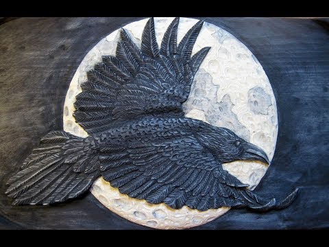 Видео: Нарды с вороном. Резьба по дереву. Часть первая.