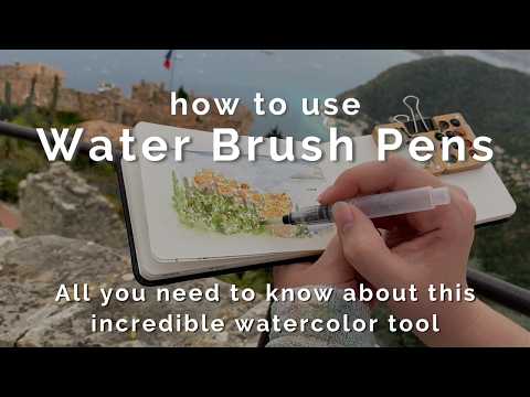 Видео: Как пользоваться ручкой Water Brush Pen — все, что вам нужно знать (включая разбор кисти!)