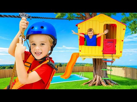 Видео: Крис построил домик на дереве и другие приключения с друзьями