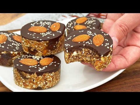 Видео: Десерт без выпечки и без сахара! Всего за 5 минут! Здоровые энергетические батончики
