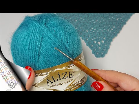 Видео: 💎НЕВЕРОЯТНО ЭЛЕГАНТНАЯ ШАЛЬ КРЮЧКОМ! 👌Легко! (вязание крючком для начинающих)/ Crochet for beginners