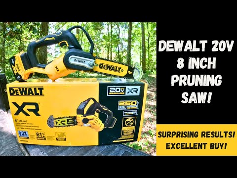 Видео: Бензопила для обрезки веток DEWALT 20 В Max 8 дюймов
