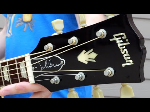 Видео: The Beatles сделали эту модель знаменитой! | Обзор акустической гитары Gibson J-160E P-90 2000 го...