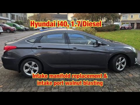 Видео: Hyundai i40, замена впускного коллектора и очистка орехового дерева