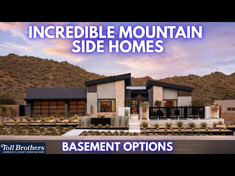 Видео: Невероятные дома с цокольным этажом на склоне горы [Toll Brothers | Fountain Hills | Жизнь в Ариз...