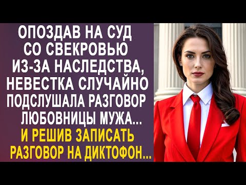 Видео: Опоздав на суд со свекровью из-за наследства, невестка случайно подслушала разговор любовницы мужа.