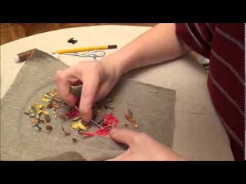 Видео: Вышивка лентами пошагово. Оформление изнанки.(Embroidery ribbons. Registration of seamy side)