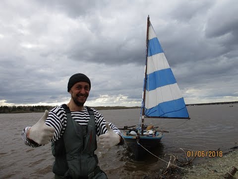 Видео: путешествие на самодельной парусной лодке  часть1