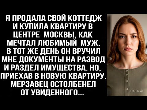 Видео: Когда я купила квартиру в Москве, муж сразу же подал на развод, а приехав по адресу, он остолбенел..