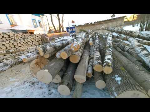 Видео: Жизнь в деревне.Распилка дров часть2.