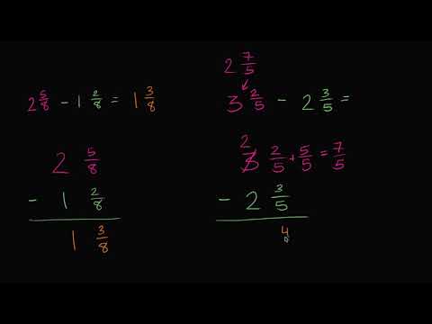 Видео: Въведение към изваждане на смесени числа