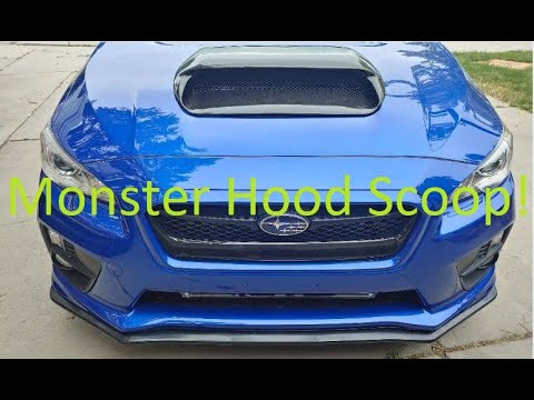 Видео: Установка увеличенного карбонового воздухозаборника на капот OLM WRX/STI 2015+
