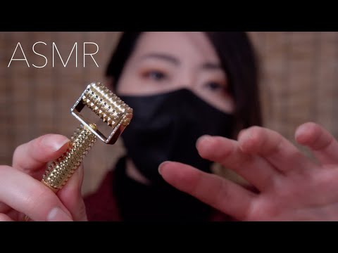 Видео: ASMR(Sub)roleplay Массаж лица и шеи / Massage For Your Face & neck (roller massage)