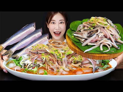 Видео: Полоса Sashimi Mulhoe 🐟🍲 (холодный суп сырой рыбы MUKBANG