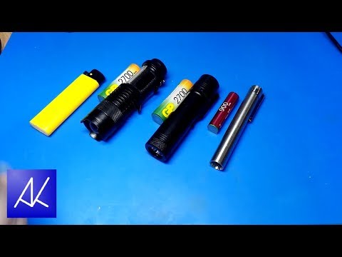 Видео: Дешевые(и не очень) фонарики на одной батарейке.