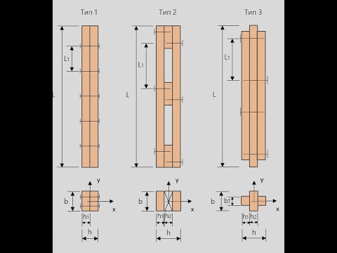 Видео: Расчет составных деревянных элементов, примеры расчета (ExWood)