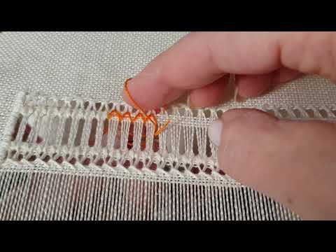 Видео: Скатерть с мережкой.  3 этап.