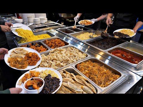Видео: $7 Неограниченное количество пополнений!! Шведский стол с китайской едой / корейская уличная еда