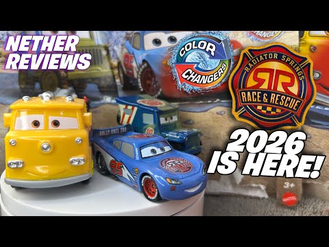 Видео: НОВЫЕ гонки и спасательные машины Disney 2026 года: меняющие цвет — Молния Маккуин и многое друго...