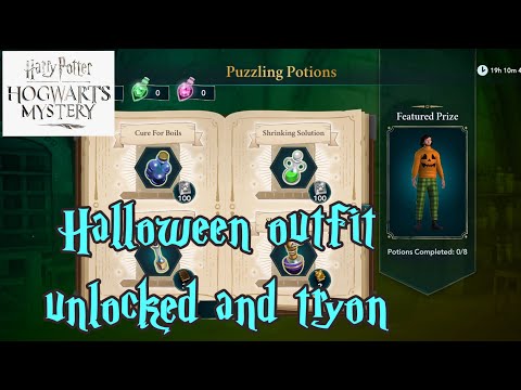 Видео: Гарри Поттер Хогвартс Мистери: Загадочные зелья: Костюм на Хэллоуин открыт и примеряется. Наслажд...