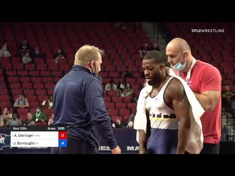 Видео: 79 кг, раунд 2 — Алекс Дайрингер, Titan Mercury Wrestling Club против Джордана Берроуза, Sunkist ...