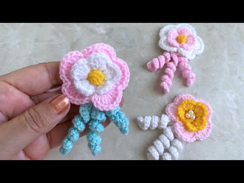 Видео: Вязание крючком Цветок / Спиралевидный цветочный мотив / Орнамент
