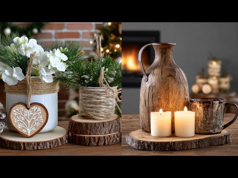 Видео: Зимние поделки в деревенском стиле | Вдохновение для уютного декора дома в фермерском стиле