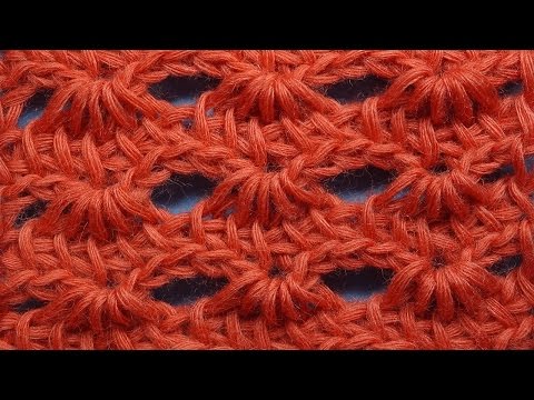 Видео: Узор вязания Волна   tunisian crochet pattern 33