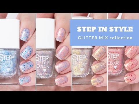 Видео: STEP IN STYLE || коллекция лаков для ногтей Glitter Mix || весна 2023