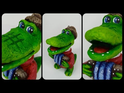 Видео: МК Крокодил Гена из ваты на ёлочку / Ватная игрушка  / DIY Crocodile Gena from cotton wool