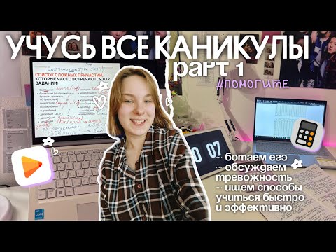 Видео: УЧУСЬ ВСЕ КАНИКУЛЫ | подготовка к ЕГЭ, ботаю каждый день
