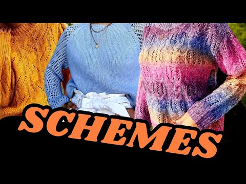 Видео: Вязаные свитеры со схемами узоров. Knitted sweaters with pattern diagrams.