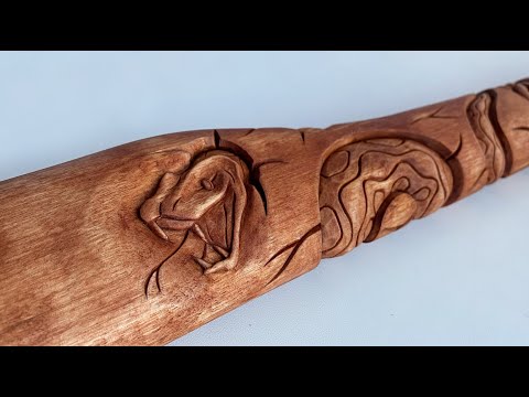Видео: ПЛЕТЕНКА НА ТОПОРИЩЕ & ЗМЕЯ #6 / A drawing on an Ax