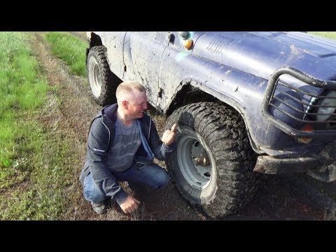 Видео: Дизельный уаз, на больших колесах. Спасаем ниву.