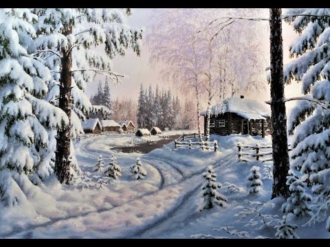 Видео: "Зимушка - зима". Зимние пейзажи Аркадия Михайлова.